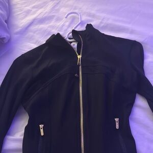 Lululemon Athletica Black Jacket with Gold Zippers